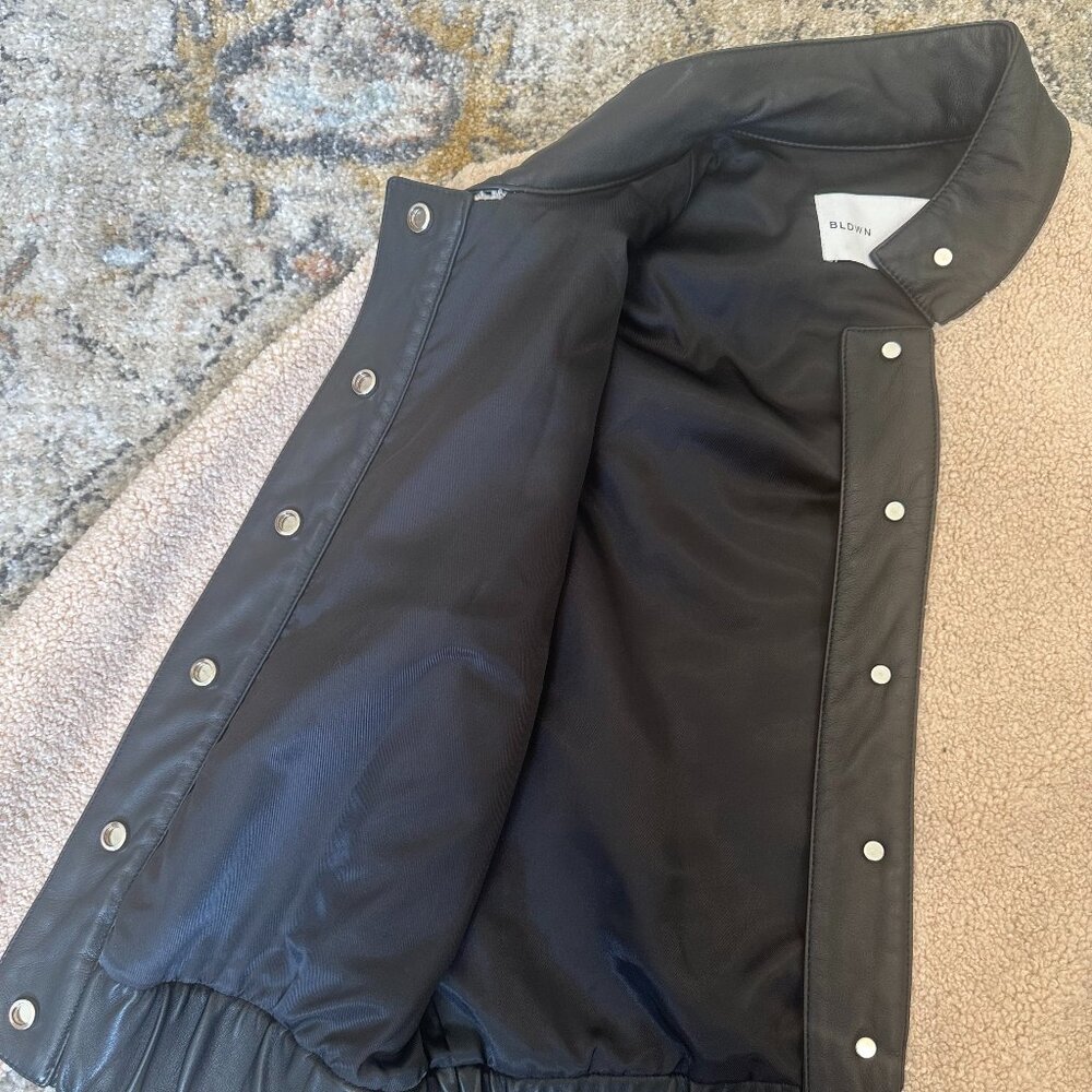 Baldwin Shearling Leather Bomber Jacket - image 7